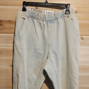 One Teaspoon Light Wash Denim Pants